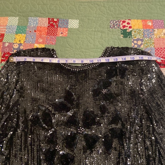 Vintage Oleg Cassini sequin blouse size small fits size medium - Picture 8 of 13